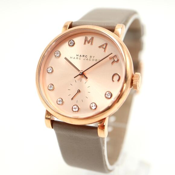 Marc Jacobs Other - Marc By Marc Jacobs Baker 37mm Watch Rose Gold Tone Leather Strap w New Battery